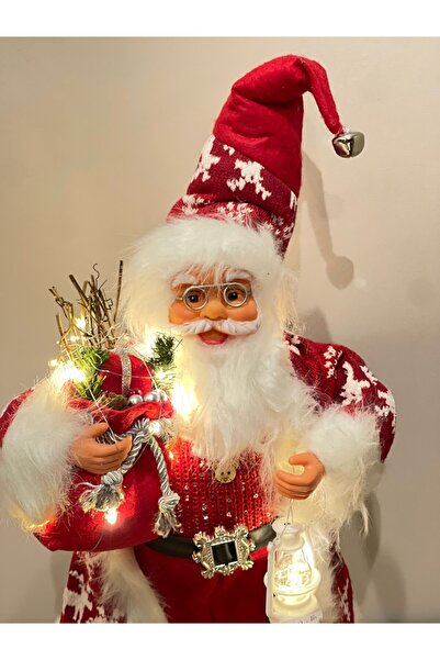 BENİMOLMALI Noel Baba 2025, Kırmızı Beyaz Tonlarında, Detaylı Kıyafetli IŞIKL...