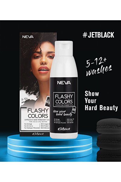Flashy Colors Flashy Color Siyah 100ml Vegan Direkt Uygulanan Saç Boyası