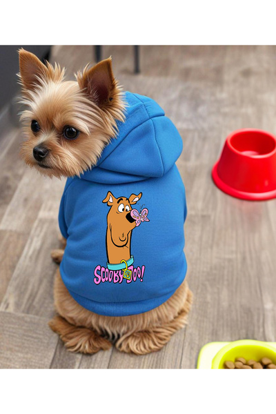 petite pati الأزرق سكوب مطبوعة الكلب الزي البلوز