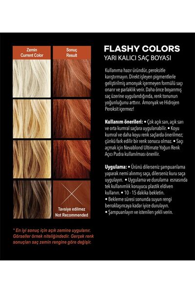 Flashy Colors Flashy Color Toprak Bakır 100ml Vegan Direkt Uygulanan Saç Boyası
