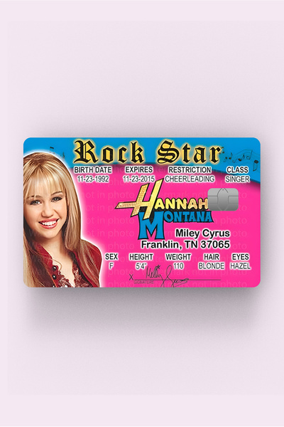 Namgo Hannah Montana Rockstar Kredi Banka Kart Kaplama Etiketi Stickerı