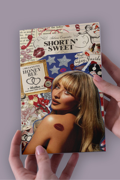 Namgo Sabrina Carpenter Kolaj A5 Çizgisiz Defter (50 Sayfa)