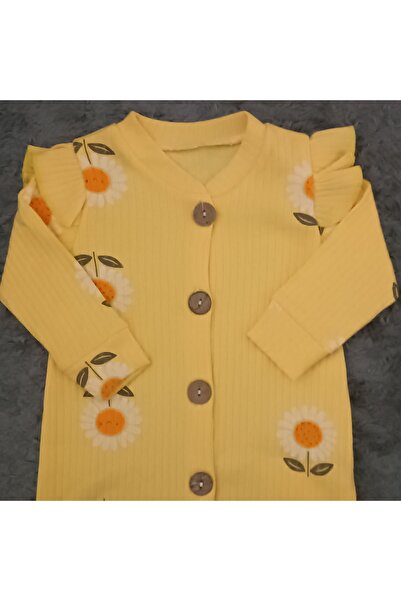 MİNİCEY BABY Baby Girl Ruffle Romper Long Sleeve Seasonal Romper