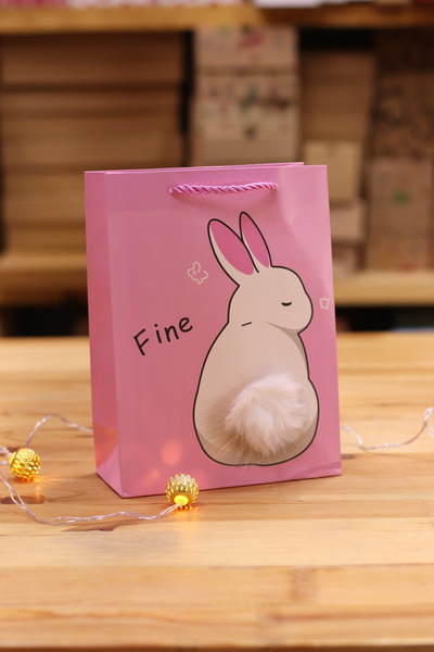 demontecraft Мини чанта с дизайн на зайче с помпон, 1 брой