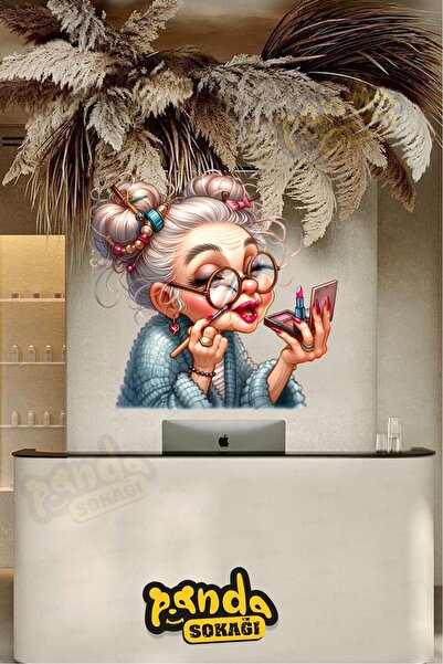 PANDA SOKAĞI ملصق ثلاثي الأبعاد لصالونات التجميل
