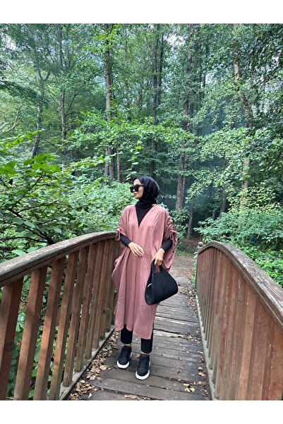 Cockatoo Women's Relax Fit Shawl Collar Woven Kimono