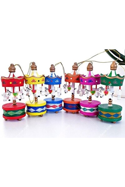 MOBGİFT Dekoratif İpli Ahşap 6'LI Mini Atlı Karınca