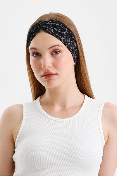 Butikgiz Γυναικεία σταυροδεμένα βαμβακερά χτενισμένα βαμβακερά, αντιολισθητικά, μαλακά, εύκαμπτα, μπαντάνα μαλλιών