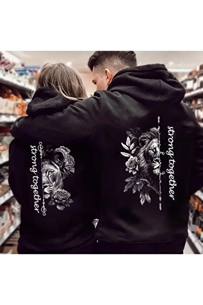 l'eivor Комбиниран суичър за двойка Strong Together Lion Design Lover