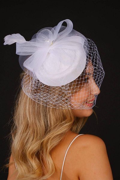 Hobigram Off White Wedding Hat Vualet Milano Bridal Accessory Hair Accessory – Party Hat, Stylish Design