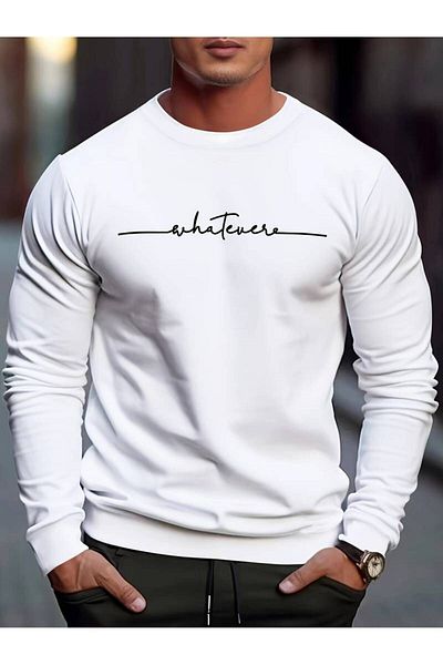 LEIVOR Ανδρικό φούτερ Oversize - Whatever Printed