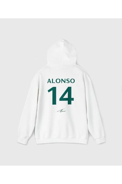 l'eivor F1 ASTON MARTIN FORMULA 1 TEAM FERNANDO ALONSO BASKILI KAPÜŞONLU SWEATSHİRT HOODİE