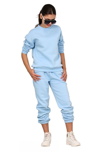 ERDEM KIDS Κοριτσίστικο βαμβακερό εσωτερικό σετ φόρμας με λαιμόκοψη με 3 κλωστές