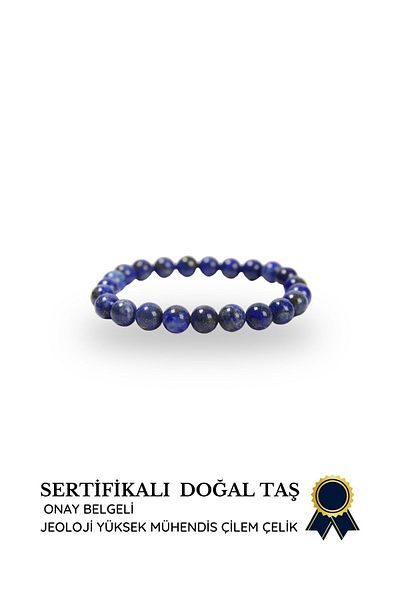 Crystalclem Lapis Lazuli Natural Stone Bracelet 8mm Throat Chakra Strengthen Communication Balance Certified Natural Stone