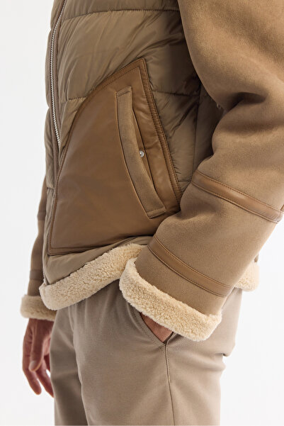 Avva Erkek Vizon Kürklü Yaka Napa Comfort Fit Mont A42Y6127