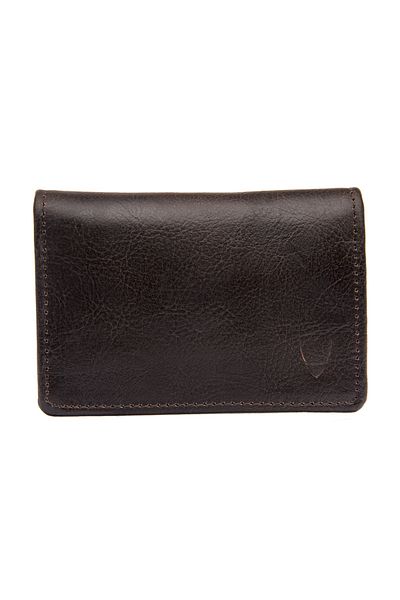 Hidesign 020AD Leather Card Case - Genuine Leather, Black - Slim & Stylish Card Holder