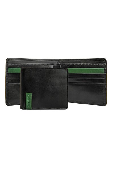 Hidesign Dylan 04 Leather Slim Bi-Fold Wallet for Men - Genuine Leather, Black - Compact, Stylish