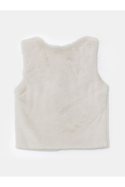 LC Waikiki Γούνινο κοριτσίστικο γιλέκο Lcwk Crew Neck