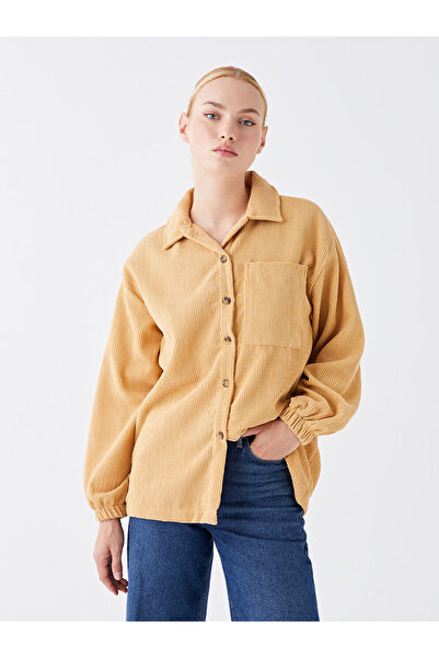 LC Waikiki Inggallér sima, hosszú ujjú bársony női tunika