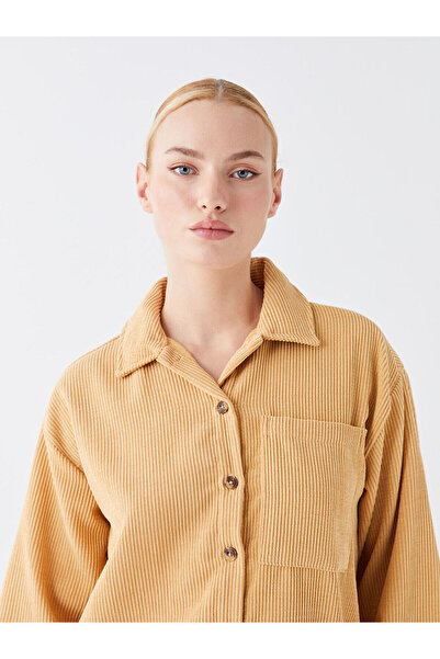 LC Waikiki Inggallér sima, hosszú ujjú bársony női tunika