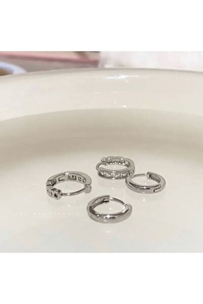 Vintageamer Kalpli 925 Ayar Gümüş Küpe Seti