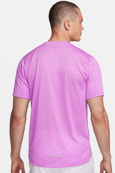 Nike Μπλουζάκι προπόνησης για τρέξιμο Miler Dri Fit - Μωβ με αντανακλαστικό, μωβ