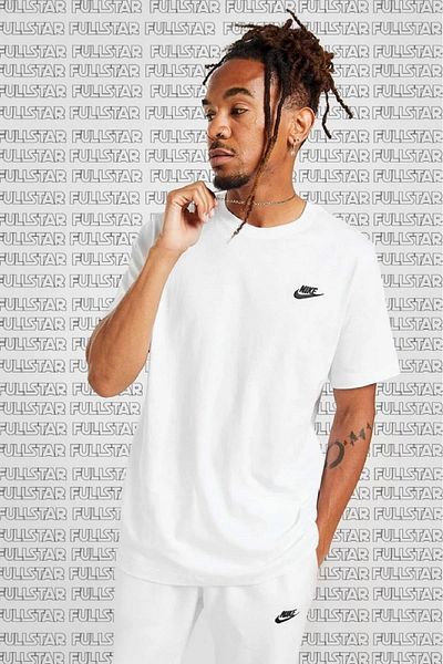 Nike Αθλητικά ρούχα Βαμβακερό Unisex κοντομάνικο μπλουζάκι Unisex Λευκό μπλουζάκι