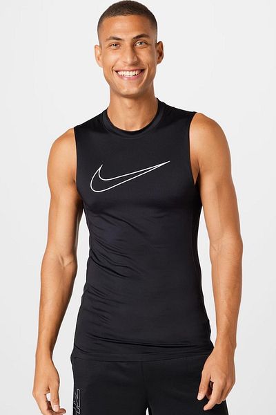Nike Pro Dri Fit Mens Training Slim Fit Tank Black Men's Sports Tank Black