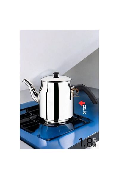 Skygo Steel Teapot Stainless Steel Top Teapot 1.7 Liter