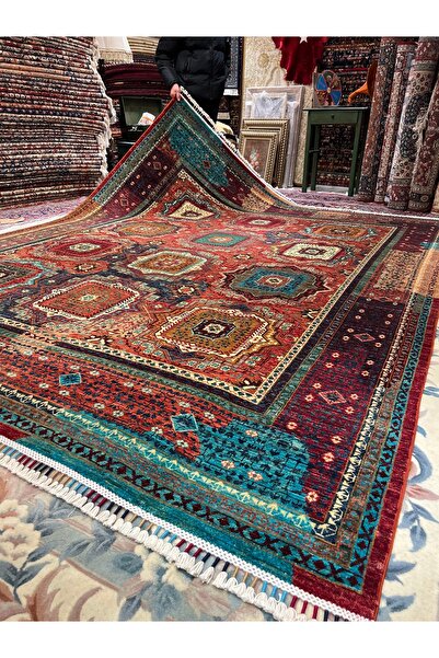 RD RAMAZAN DAĞ EL HALI SANATI El Dokuma Afgan Memlük Halısıdır Ebat 313x252