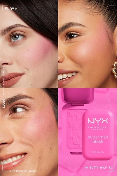 NYX Professional Makeup Buttermelt Blush Kremsi Pembe Pudra Allık - 01 My Butta Half