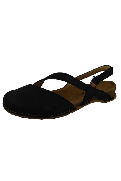 El Naturalista Damen Klassische Sandalen Panglao N5813 Schwarz Black Leder
