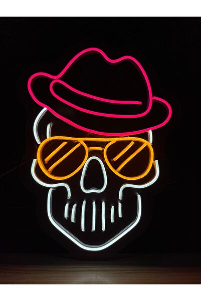 Disa Neon Led Tabela Dekoratif Aydınlatma -kuru Kafa, 40x30cm-