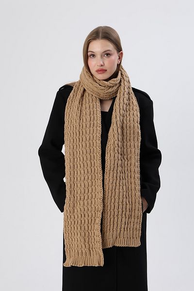 Sheilar Twist Pattern Knitwear Knitted Scarf