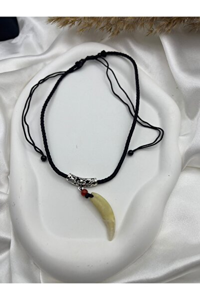 Yıldız Accessory قلادة بنية بيضاء على الطراز العتيق - مقاس فريد وقابل للتعديل