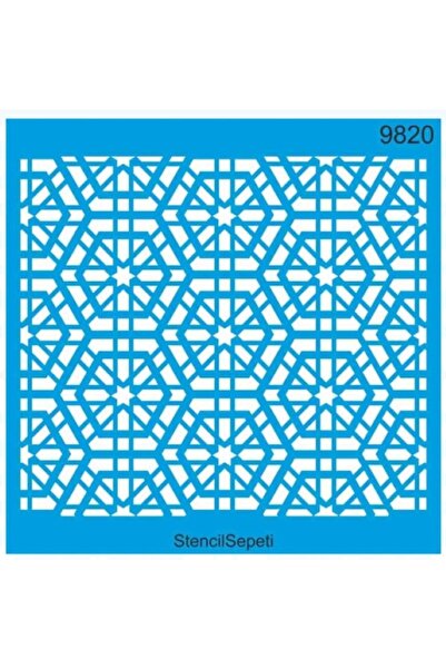 DERYA DESİNG ART Kundekari Pattern Stencil Stencil St9820- 60X60Cm