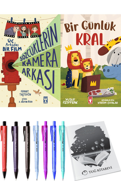 Timaş Yayınları Bir Günlük Kral ve Sözcüklerin Kamera Arkası 2li Set + Hediyeli