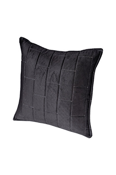In House Nawar Velvet Decorative Cushion - 50x50 cm - Dark Grey