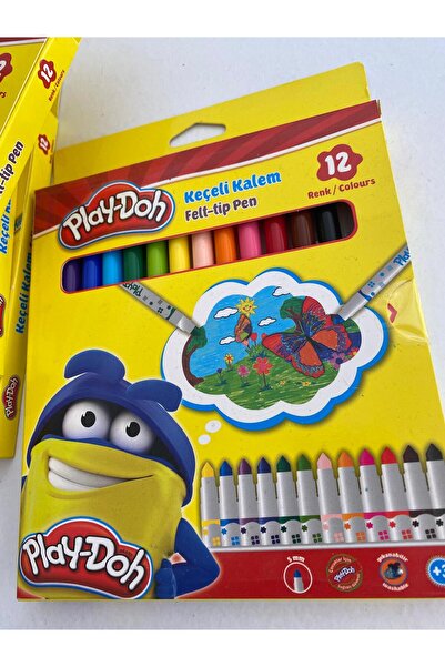 Play Doh Yıkanabilir Büyük Boy 12 Renk Keçeli Kalem