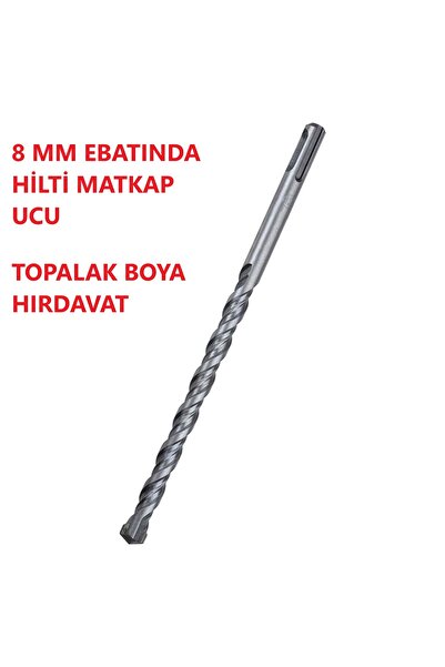 TOPALAKTİCARET 8mm Delici Hilti Matkap Ucu 8mm Hilti Delme Ucu Hilti Delici U...