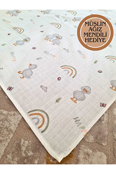 Baby Han Çok Amaçlı Müslin Bebek Örtü 80x90cm & Müslin Bebek Battaniyesi /müs...