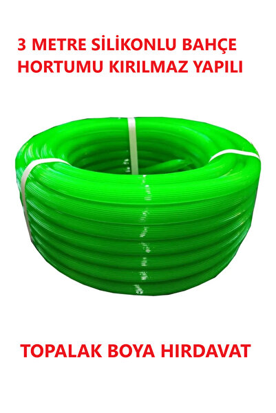 TOPALAKTİCARET 1/2 Silikonlu Bahçe Hortumu 3mt Çeşme-bahçe Su Hortumu Bahçe S...