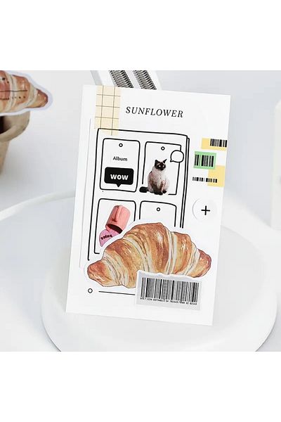 Bee you Croissant Themed Flavor Sticky Note Paper