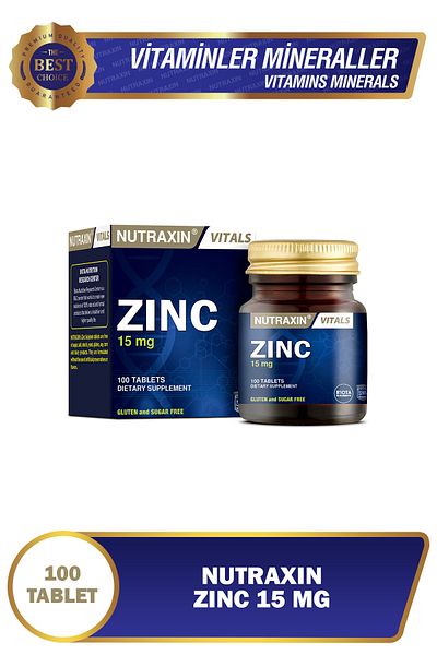 Nutraxin كبريتات الزنك - مكمل الزنك 15 ملغ 100-