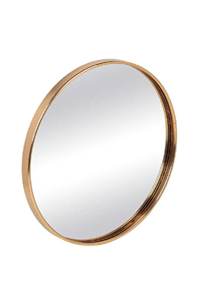 VonaHome Yuvarlak Kahve Sunum Tepsisi/Tabağı Aynalı- Altın Renkli Metal - Ø20cm