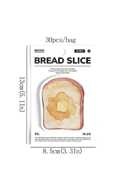 Bee you Flavor Bread Slice Themed Adhesive Note Paper