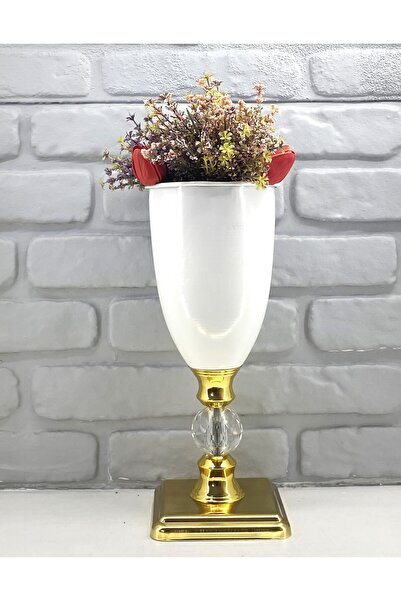 Decodelight Μοντέρνο διακοσμητικό κρυστάλλινο χρυσό τετράγωνο βάζο με πέτρινο...