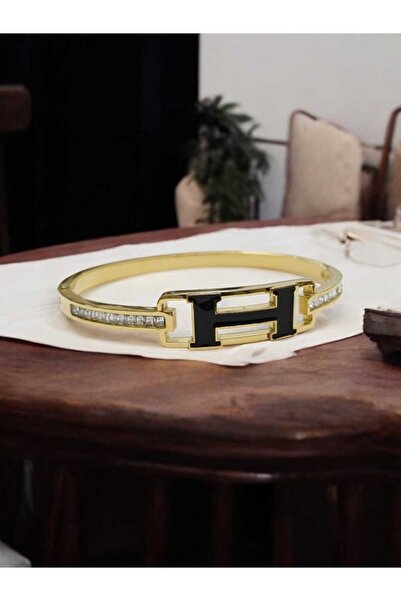 CHENSY Çelik Siyah Taşlı Kelepçe