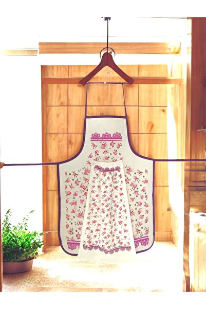 CNR Garden مريلة مطبخ مع منشفة |   مقاوم للسوائل |   منشفة مطبوعة |   قاعدة خشبية