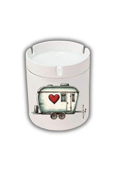 lili hediyelik Δώρο γενεθλίων με τασάκι με στάμπα Heart Caravan